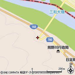 和歌山県新宮市熊野川町日足298-1周辺の地図