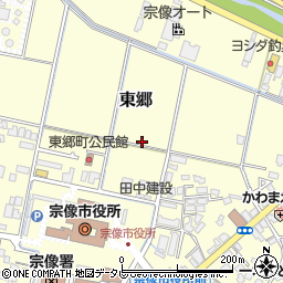 福岡県宗像市東郷周辺の地図