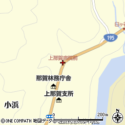 上那賀病院前周辺の地図
