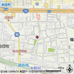 愛媛県松山市久米窪田町1043周辺の地図