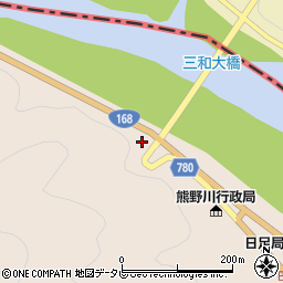 和歌山県新宮市熊野川町日足293周辺の地図