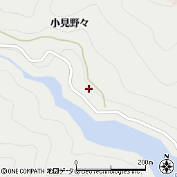 徳島県那賀郡那賀町木頭助小見野々115-1周辺の地図