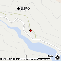 徳島県那賀郡那賀町木頭助小見野々118周辺の地図
