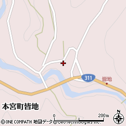 和歌山県田辺市本宮町皆地125周辺の地図