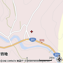 和歌山県田辺市本宮町皆地118周辺の地図