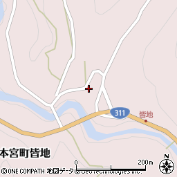 和歌山県田辺市本宮町皆地165周辺の地図