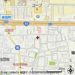 愛媛県松山市久米窪田町1130周辺の地図