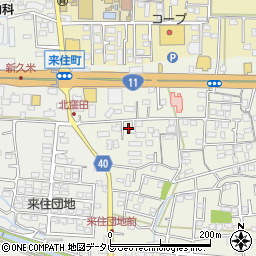 愛媛県松山市久米窪田町1133周辺の地図