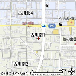 ＪＡ松山市古川周辺の地図
