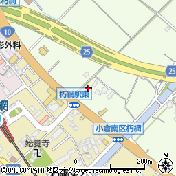 福岡県北九州市小倉南区朽網736周辺の地図