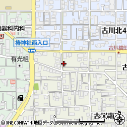 松山市古川集会所周辺の地図