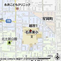 松山市立石井東小学校周辺の地図