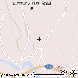 和歌山県田辺市本宮町皆地186周辺の地図