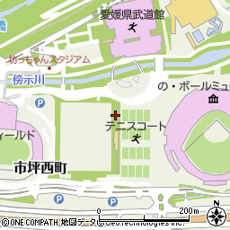 愛媛県松山市市坪西町周辺の地図