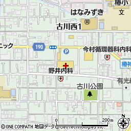愛媛銀行フジ古川椿店 ＡＴＭ周辺の地図