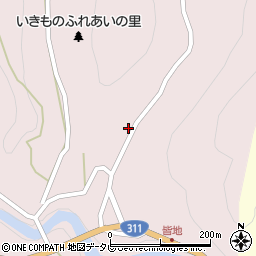 和歌山県田辺市本宮町皆地421周辺の地図