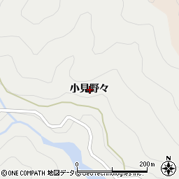 徳島県那賀郡那賀町木頭助小見野々周辺の地図