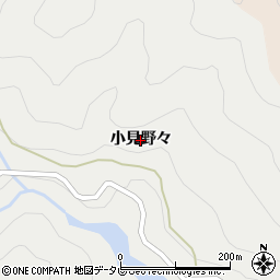 徳島県那賀町（那賀郡）木頭助（小見野々）周辺の地図