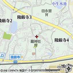 Droom陵厳寺駐車場周辺の地図
