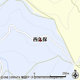 高知県長岡郡大豊町西久保周辺の地図