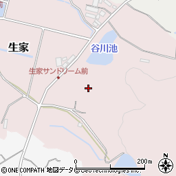 福岡県福津市生家周辺の地図