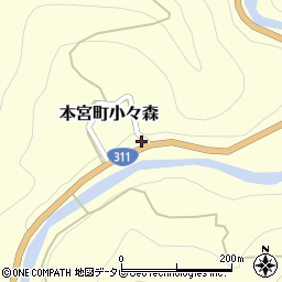 和歌山県田辺市本宮町小々森98周辺の地図