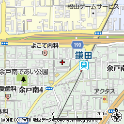 松山市営住宅鎌田団地１号棟周辺の地図