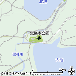 北梅本公園周辺の地図