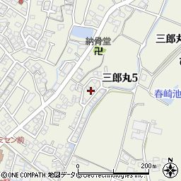福岡県宗像市三郎丸5丁目周辺の地図