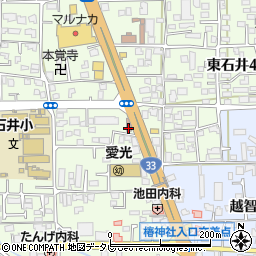 松山石井郵便局周辺の地図