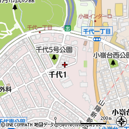 福岡県北九州市八幡西区千代1丁目周辺の地図