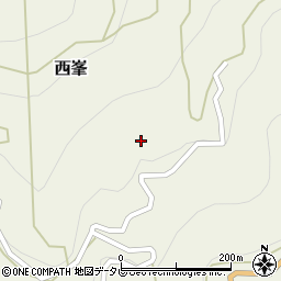 高知県長岡郡大豊町西峯2163周辺の地図