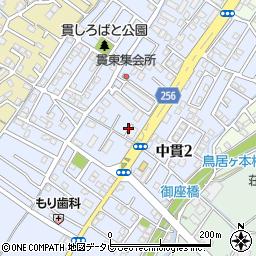 福岡県北九州市小倉南区中貫周辺の地図
