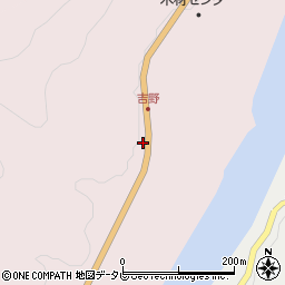 徳島県那賀郡那賀町吉野折サコ周辺の地図