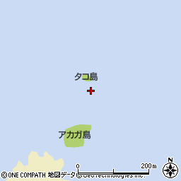タコ島周辺の地図