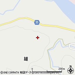 徳島県那賀郡那賀町雄とふめん周辺の地図