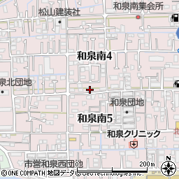 愛媛県松山市和泉南4丁目8-5周辺の地図