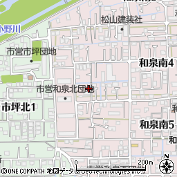 愛媛県松山市和泉南4丁目16-28周辺の地図