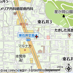 愛媛県松山市東石井周辺の地図