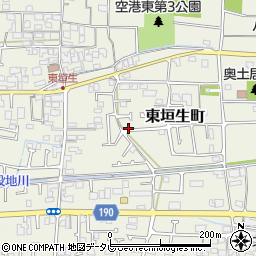 愛媛県松山市東垣生町周辺の地図