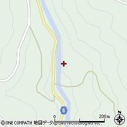 高知県土佐郡大川村大北川167周辺の地図