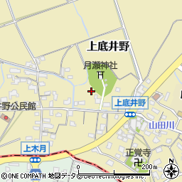 福岡県中間市上底井野周辺の地図