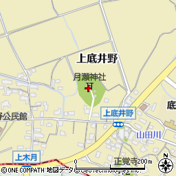 月瀬神社周辺の地図