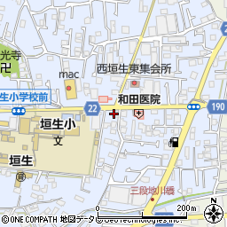 トマト薬局西垣生店周辺の地図