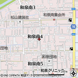 愛媛県松山市和泉南4丁目8-34周辺の地図