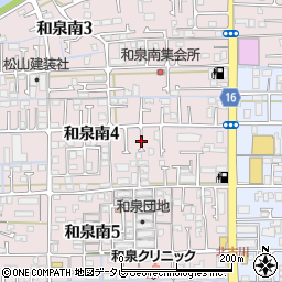 愛媛県松山市和泉南4丁目6周辺の地図
