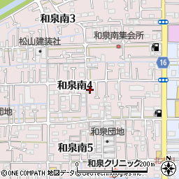 愛媛県松山市和泉南4丁目6-14周辺の地図