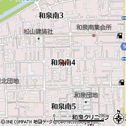 愛媛県松山市和泉南4丁目周辺の地図