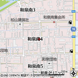 愛媛県松山市和泉南4丁目8-33周辺の地図