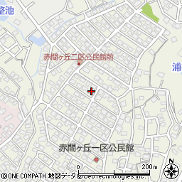 福岡県宗像市赤間ヶ丘周辺の地図